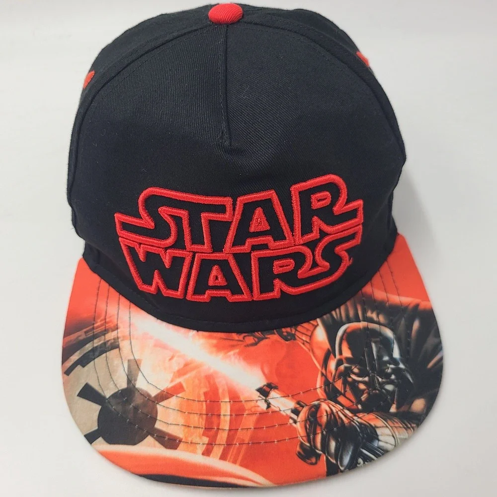 Youth Star Wars Hat Snapback Black Red Darth Vader Light Saber Logo Movie Boys